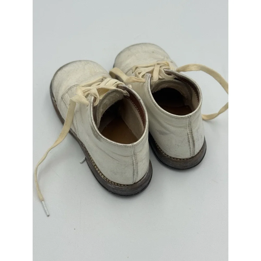 1940's Pair Of Baby Shoes Leather Vintage Antique Unisex Toddler Infant